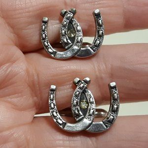 Pair of Vintage SWANK Double Horseshoe cufflinks
